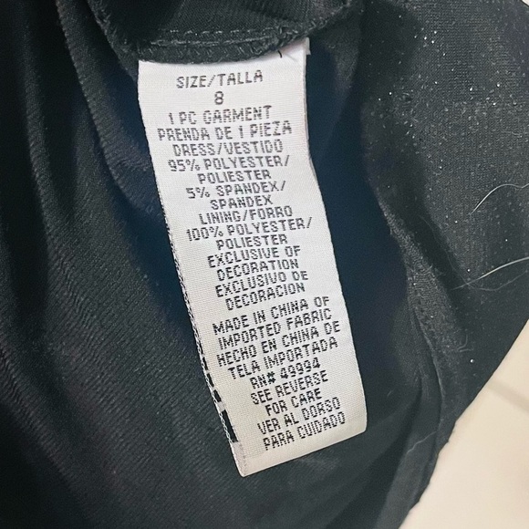 Beautiful 😍R&M Richards Empire Waist Black Sleeveless Sparkle Maxi Dress size 8 - Picture 9 of 15